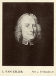 107240 Portret van L. van oud-katholiek pastoor te Utrecht, overleden 1772. Borstbeeld van voren.